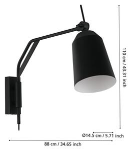 Eglo 900157 - Nástenná lampa LORETO 1xE27/40W/230V