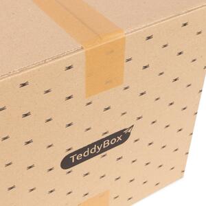 Súprava 2 béžových úložných boxov Compactor Teddy, 42 x 30 cm