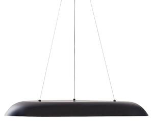 Závesná lampa čierna kov integrované LED svetlo okrúhly tvar visiaca moderný glamour štýl obývačka jedáleň