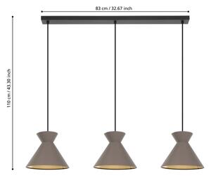 Eglo 900348 - Luster na lanku NASTASIA 3xE27/40W/230V