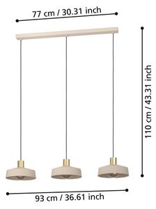 Eglo 900431 - Luster na lanku VALDIOLA 3xE27/40W/230V