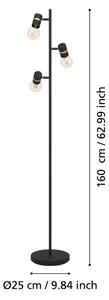 Eglo 900179 - Stojacia lampa LURONE 3xE27/10W/230V