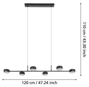 Eglo 900352 - LED Luster na lanku CLAVELLINA 6xLED/7W/230V