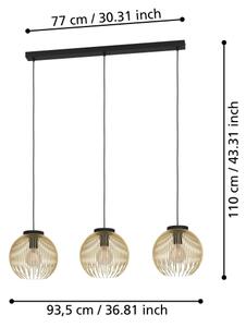 Eglo 900167 - Luster na lanku VENEZUELA 3xE27/40W/230V