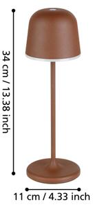 Eglo 900459 -LED Stmievateľná vonkajšia lampa MANNERA 2,2W/5V 1800mAh hnedá IP54