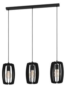 Eglo 900505 - Luster na lanku BAJAZZARA 3xE27/40W/230V čierna
