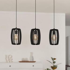 Eglo 900505 - Luster na lanku BAJAZZARA 3xE27/40W/230V čierna