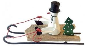 Vianočná dekorácia G-Bork Snowman on Sled