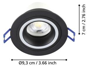 Eglo 900764 - LED RGBW Stmievateľné podhľadové svietidlo CAROSSO-Z 4,7W/230V čierna