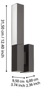 Eglo 900709 - LED Vonkajšie nástenné svietidlo UGENTO LED/9W/230V IP44