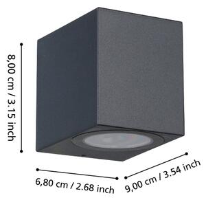 Eglo 900275 - LED Vonkajšie nástenné svietidlo JABAGA 1xGU10/4,6W/230V IP44