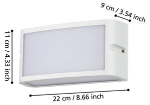 Eglo 900807 - LED Vonkajšie nástenné svietidlo CAMARDA LED/10,5W/230V biela IP54