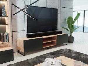 Televízny stolík LING 1 - dub artisan / čierny