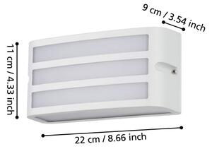 Eglo 900809 - Vonkajšie nástenné svietidlo CAMARDA 1xE27/40W/230V biela IP54