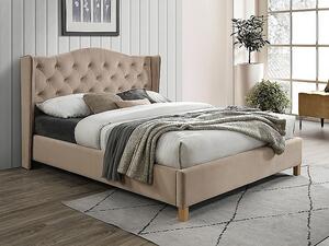 Čalúnená manželská posteľ LUDVINA 2- 160x200 cm, béžová