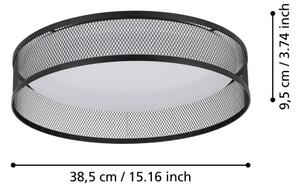 Eglo 900795 - LED Stropné svietidlo LUPPINERIA LED/20W/230V čierna