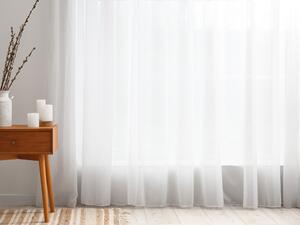 Voál biely hladký s olovkom ZAC-015 výška 250 cm Iba metráž