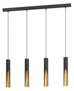 Eglo 900873 - LED Luster na lanku BARBOTTO 4xGU10/4,5W/230V čierna/zlatá