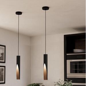 Eglo 900874 - LED luster na lanku BARBOTTO 1xGU10/4,5W/230V čierna/hnedá