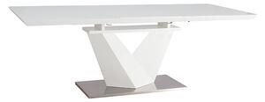 Rozkladací jedálenský stôl BENJAMIN 3 - 160x90, biely