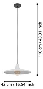 Eglo 900833 - Luster na lanku MINIERE 1xE27/40W/230V