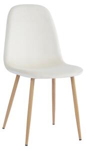 KONDELA Stolička, béžová Dulux Velvet látka/buk, LEGA NEW