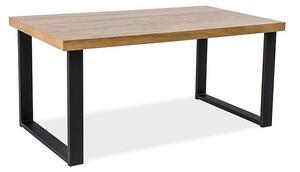 Jedálenský stôl UPTON 2 - 150x90, dub / čierny