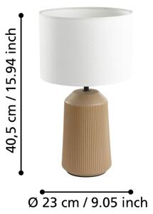 Eglo 900823 - Stolná lampa CAPALBIO 1xE27/40W/230V krémová