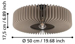 Eglo 900832 - Stropné svietidlo PALOMBAIA 1xE27/40W/230V šedá