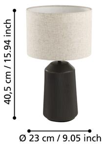 Eglo 900824 - Stolná lampa CAPALBIO 1xE27/40W/230V šedá