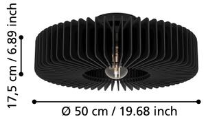 Eglo 900831 - Stropné svietidlo PALOMBAIA 1xE27/40W/230V čierna