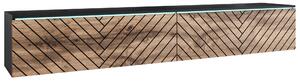 NÍZKA KOMODA, čierna, dub wotan, 180/30/33 cm P & B - Online Only drobný nábytok, Online Only