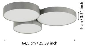 Eglo 900855-LED RGBW Stmievateľné stropné svietidlo BARBANO-Z 3xLED/7,5W/230V šedá