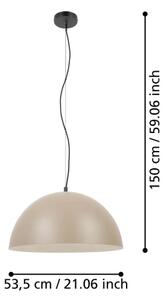 Eglo 900696 - Luster na lanku GAETANO 1xE27/40W/230V béžová