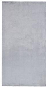 Koberec sivý umelá zajačia kožušina polyester 80 x 150 cm mäkký huňatý s vysokým vlasom obývačka spálňa