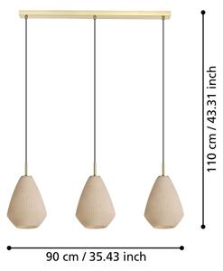 Eglo 900813 - Luster na lanku CAPRAROLA 3xE27/40W/230V