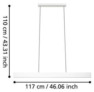 Eglo 900879 - LED RGBW Stmievateľný luster na lanku ANDREAS-Z LED/38W/230V biela