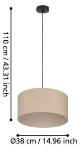 Eglo 900859 - Luster na lanku FENIGLIA 1xE27/40W/230V