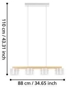 Eglo 900881 - LED RGBW Stmievateľný luster na lanku PORTICO-Z 4xLED/3,7W/230V