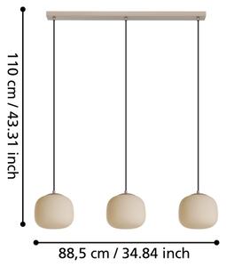 Eglo 900894 - Luster na lanku COMINIO 3xE27/40W/230V