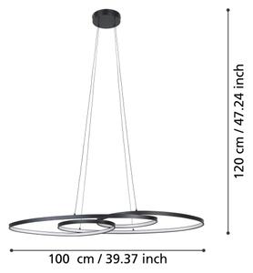 Eglo 900948 - LED Stmievateľný luster na lanku GIANELLA LED/38W/230V