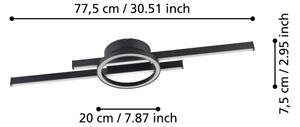 Eglo 900953-LED RGBW Stmievateľné stropné svietidlo AMANDOLO 23,5W/230V čierna + DO