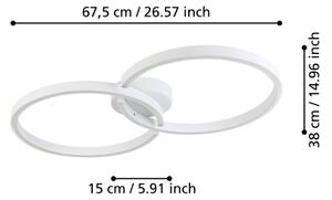 Eglo 900954 -LED RGBW Stmievateľné stropné svietidlo AMANDOLO 19,5W/230V biela + DO