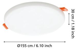 Eglo 900964 -LED Kúpeľňové podhľadové svietidlo RAPITA 11,5W/230V pr.15,5cm IP65