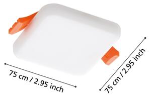 Eglo 900966 -LED Kúpeľňové podhľadové svietidlo RAPITA 4,5W/230V 7,5x7,5 cm IP65
