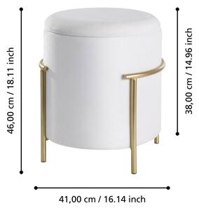 Eglo 424135 - Taburet MASHIKE 46x41 cm biela/zlatá
