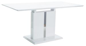 Rozkladací jedálenský stôl TIGRAN - 110x75, lesklý biely