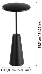 Eglo 900925 - LED Stmievateľná vonkajšia lampa PICCOLA 2,8W/5V 5200mAh IP54 čierna