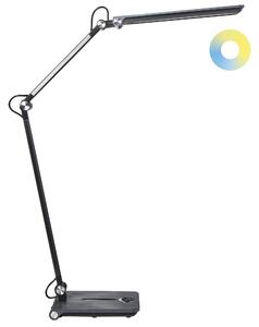 Stolná LED lampa sivá syntetický materiál 3 režimy teploty svetla so stmievačom dotyková nastaviteľná kancelária