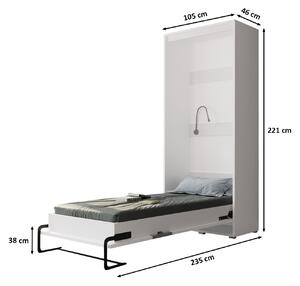 Praktická výklopná posteľ HAZEL 90 - biela / old style